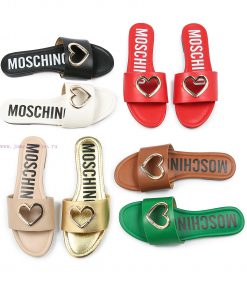 2-56 MOSCHINO 2024 Flat Bottomed Mop New Model Fabric Cowhide Inner Sheepskin Fashionable Endor 5ecapckp