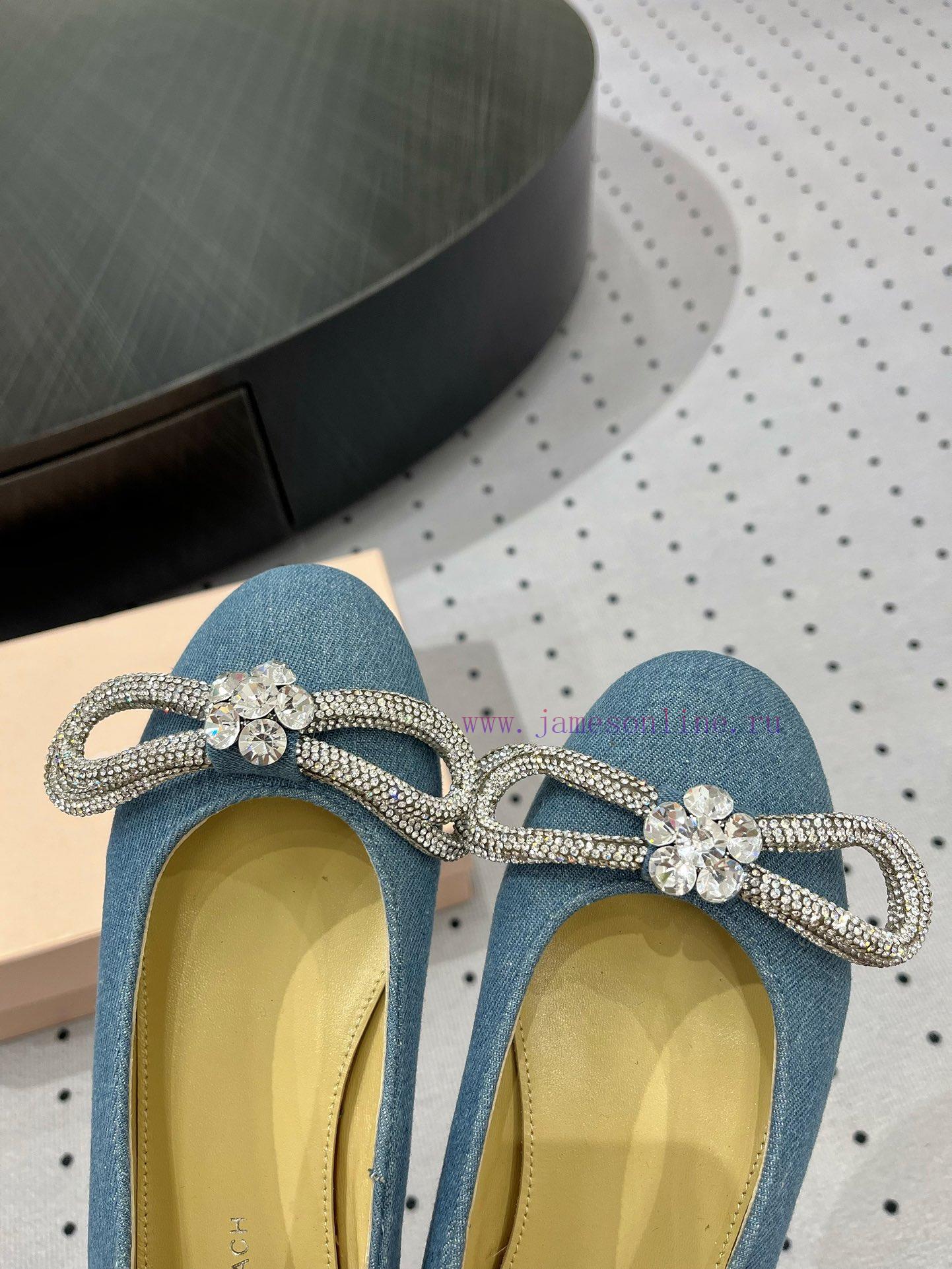 𝙈𝘼𝘾𝙃&𝙈𝘼𝘾𝙃𝟐𝟒𝑭𝑾 Personalized Ballet Single ShoesFabric DenimInner SheepskinLeather SoleElegant Te mi66v7fb - Image 4