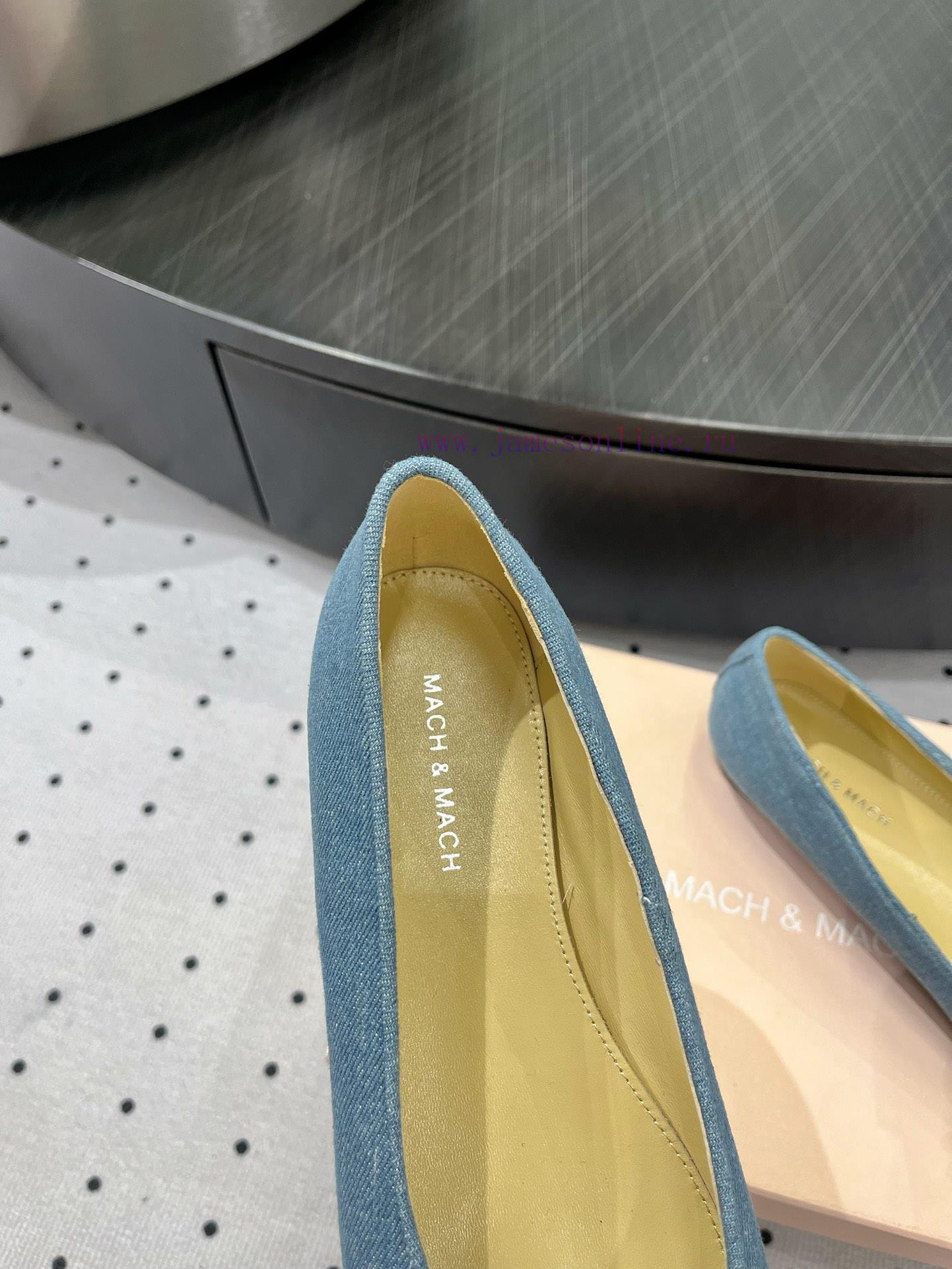 𝙈𝘼𝘾𝙃&𝙈𝘼𝘾𝙃𝟐𝟒𝑭𝑾 Personalized Ballet Single ShoesFabric DenimInner SheepskinLeather SoleElegant Te mi66v7fb - Image 5