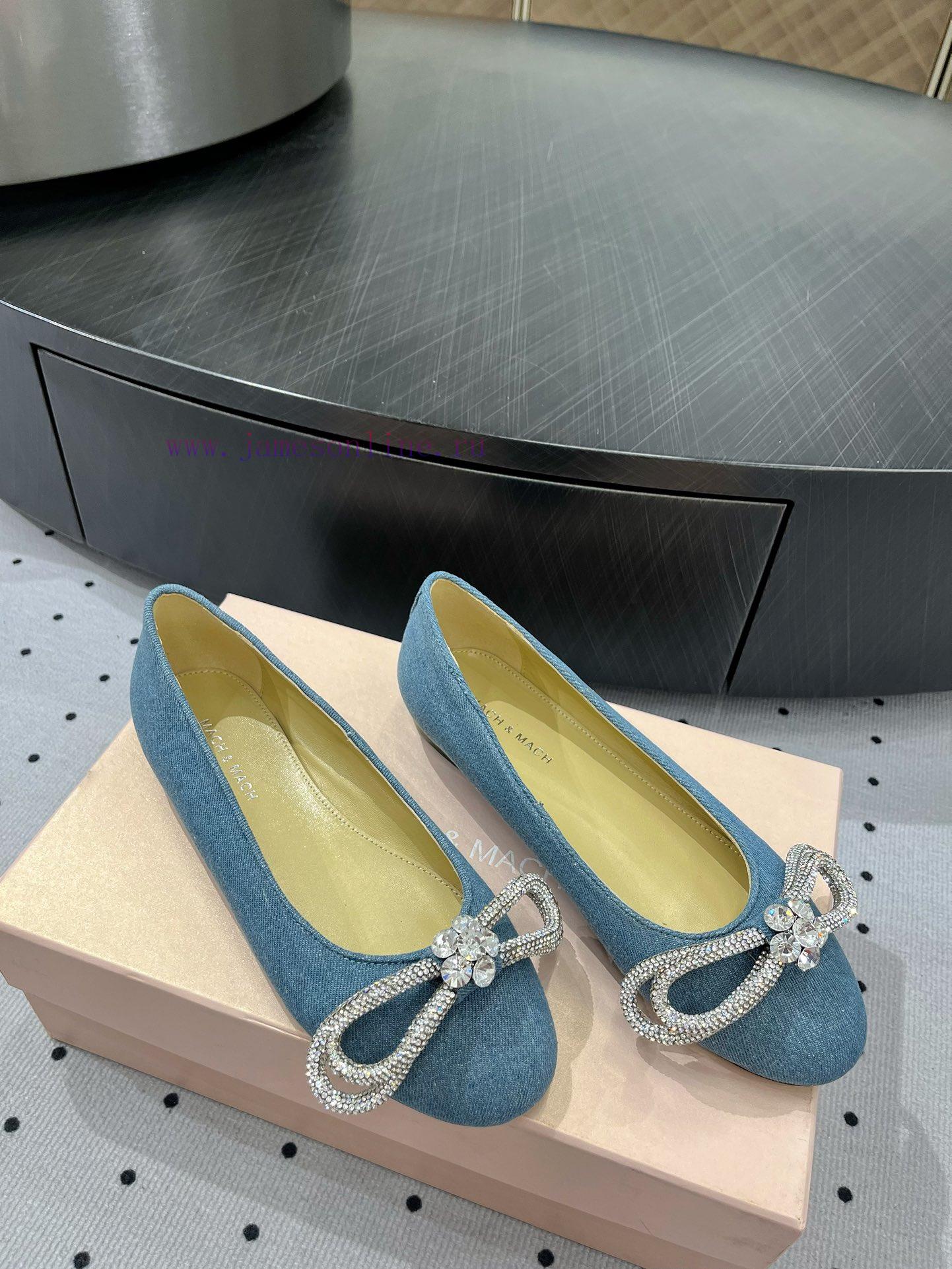 𝙈𝘼𝘾𝙃&𝙈𝘼𝘾𝙃𝟐𝟒𝑭𝑾 Personalized Ballet Single ShoesFabric DenimInner SheepskinLeather SoleElegant Te mi66v7fb - Image 9