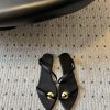 Saint Laurent 24/new Flat Bottomed Metal Strap SlippersYsl Original Craftsmanship Metal Heel Lo wdrbuw1b