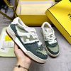 FENDI MatcHermes With Sneakers Light Green And Dark Green Denim Paired With White Denim Handmad okl62d8z