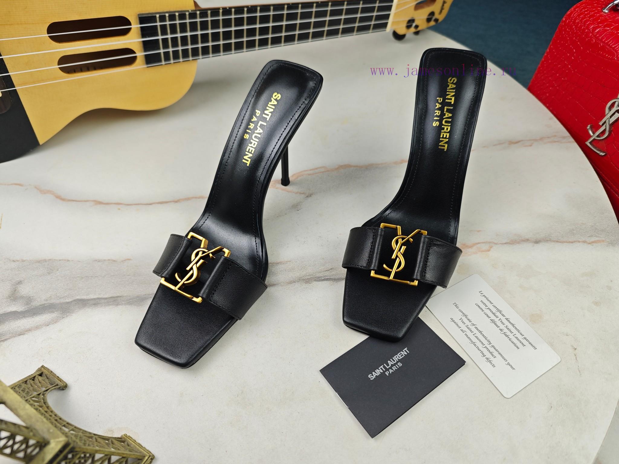 Saint Laurent Fine Heeled YSL Sandals For Early Autumn 2024 Synchronized YSL Decoration Classic i5bqstd1 - Image 7