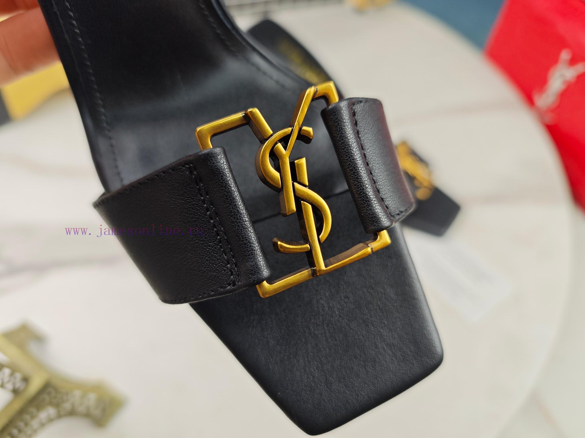 Saint Laurent Fine Heeled YSL Sandals For Early Autumn 2024 Synchronized YSL Decoration Classic i5bqstd1 - Image 9