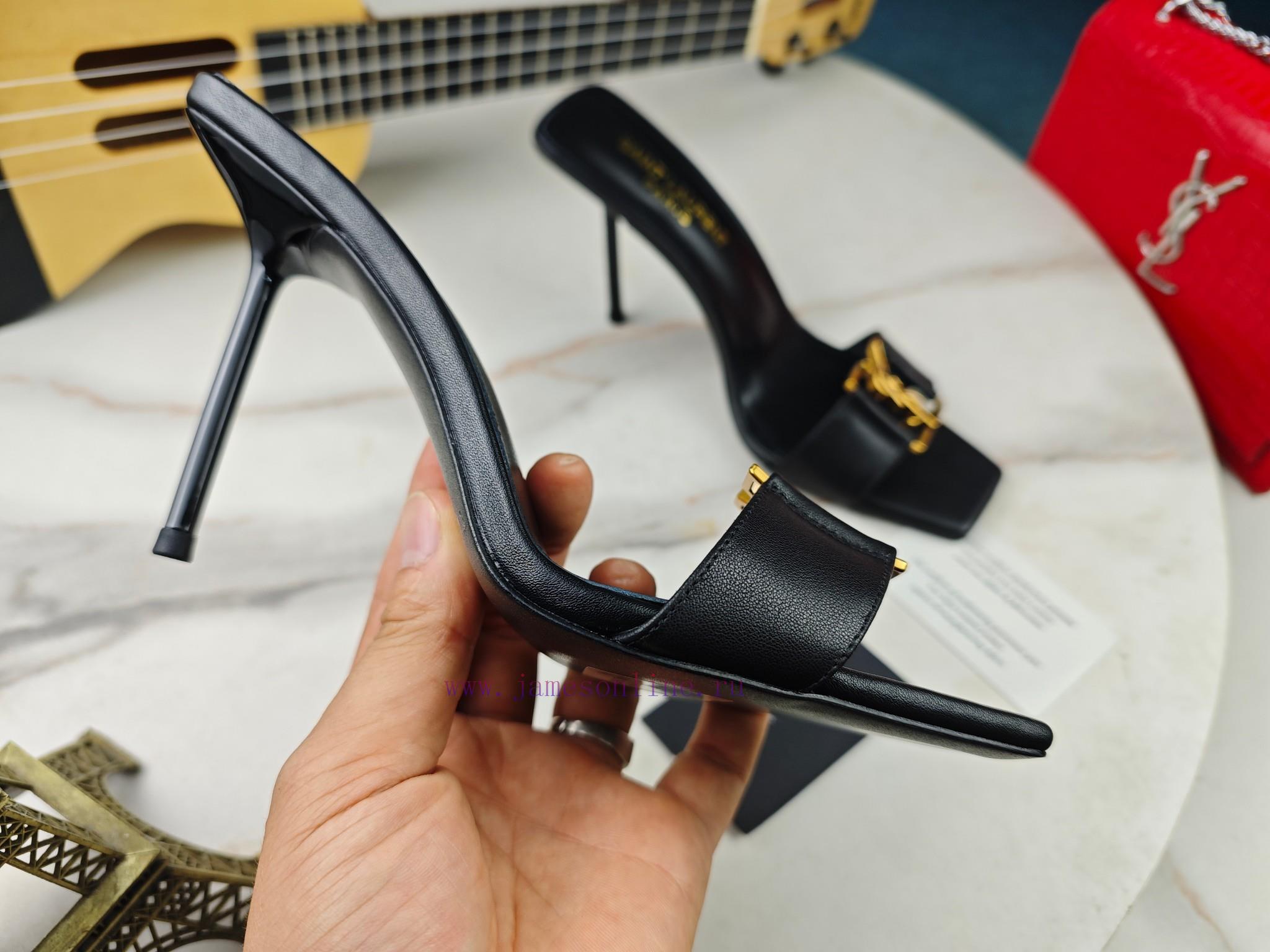Saint Laurent Fine Heeled YSL Sandals For Early Autumn 2024 Synchronized YSL Decoration Classic i5bqstd1 - Image 10
