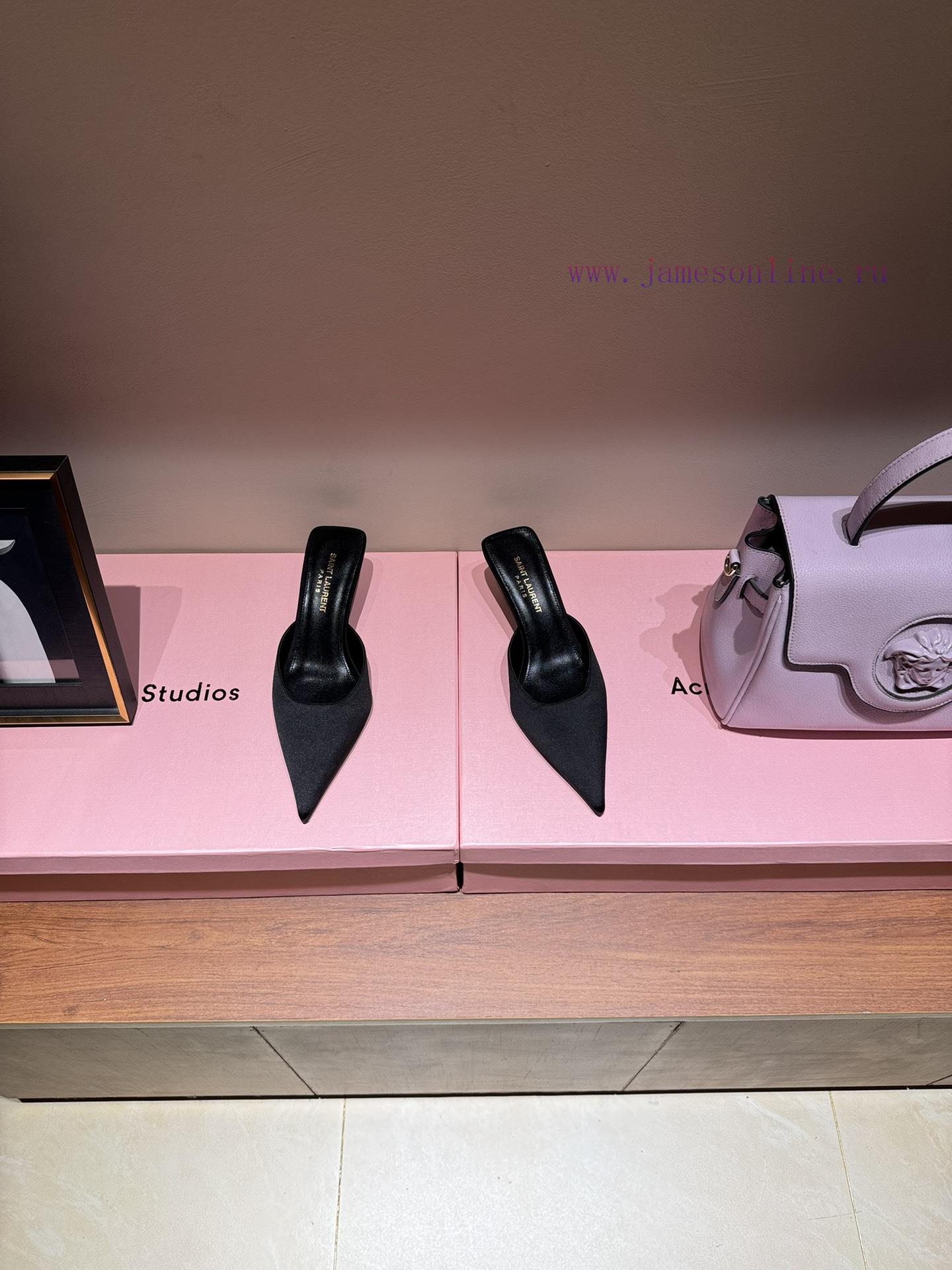 The Most2024 New Product Saint Laurent Paris Show UpdateSaint Laurent Pointed Toe HeelsThe Wood 8b1k0ngl - Image 4