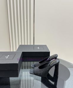 YSL Saint Laurent SS2024 Summer New Product Fish Mouth Hot Diamond High Heels Fashion Style Hig hbvoihwk
