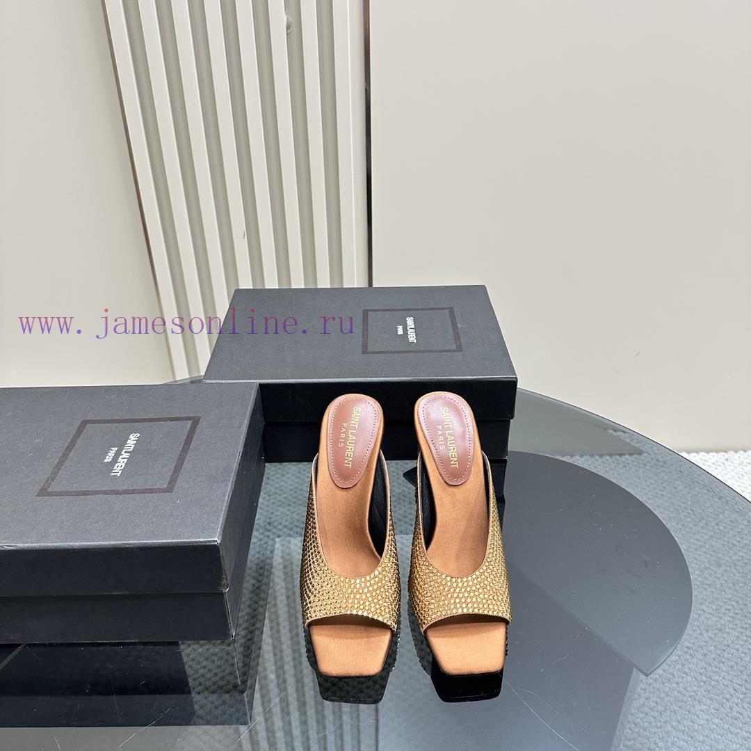 Synchronized Update: YSL Saint Laurent - SS2024 Summer New Product Fish Mouth Hot Diamond High 89wj6s21 - Image 3