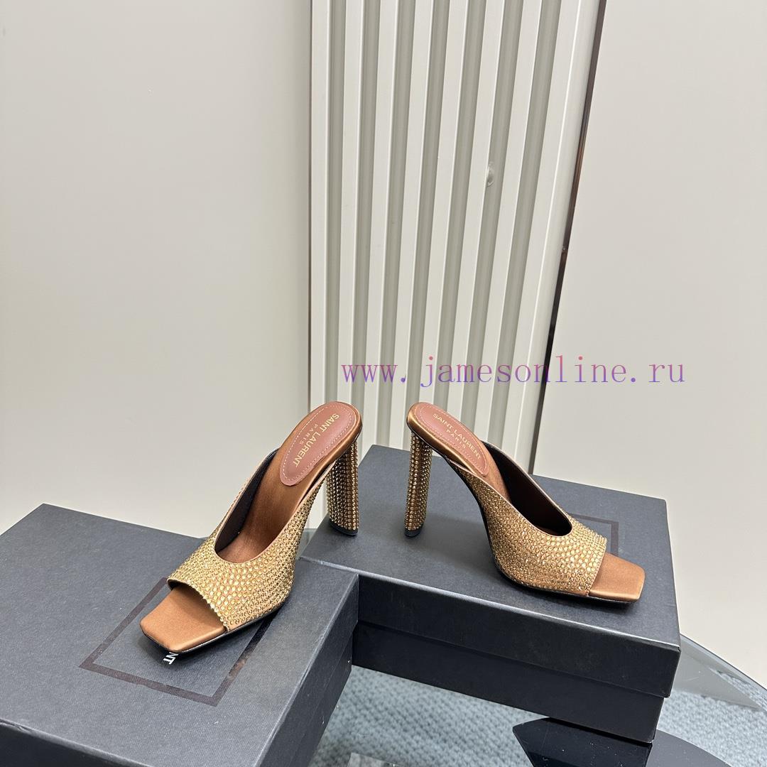 Synchronized Update: YSL Saint Laurent - SS2024 Summer New Product Fish Mouth Hot Diamond High 89wj6s21 - Image 4