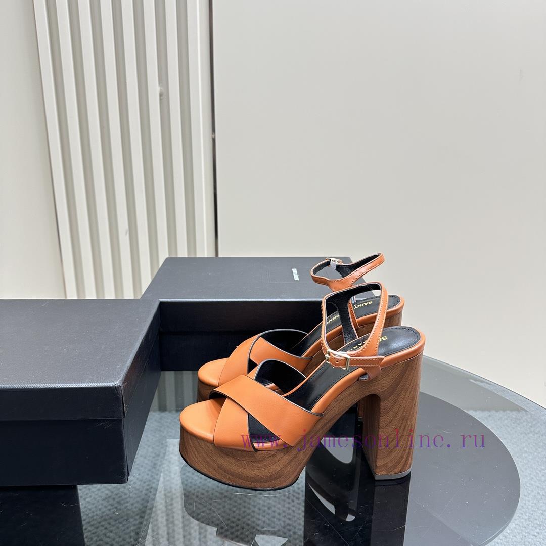 Saint Laurent YSL Flagship Waterproof Platform Hate Too High Diamond Grid SandalsHigh End Custo 403szvo5 - Image 2