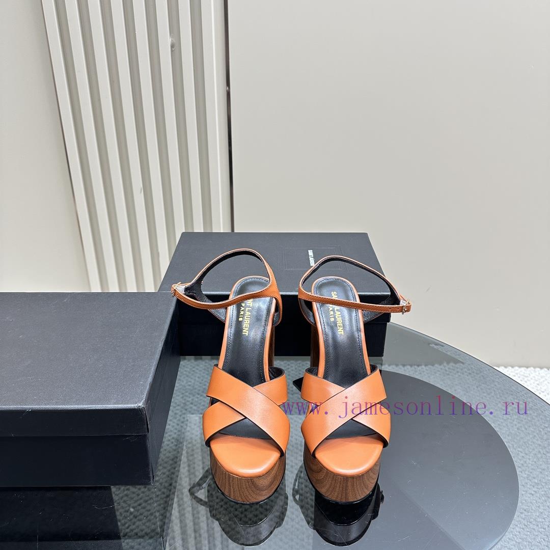 Saint Laurent YSL Flagship Waterproof Platform Hate Too High Diamond Grid SandalsHigh End Custo 403szvo5 - Image 3