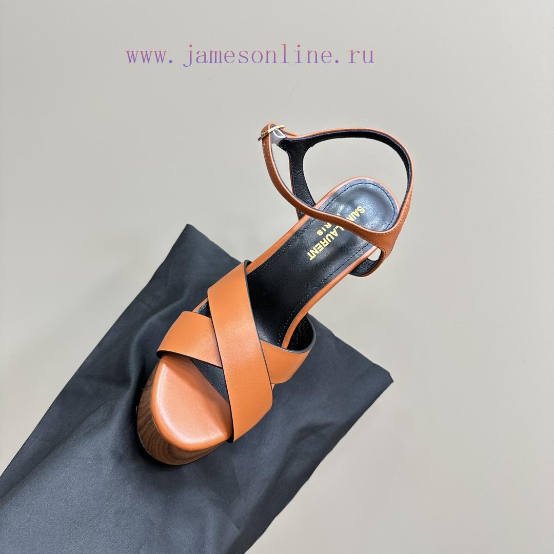 Saint Laurent YSL Flagship Waterproof Platform Hate Too High Diamond Grid SandalsHigh End Custo 403szvo5 - Image 9