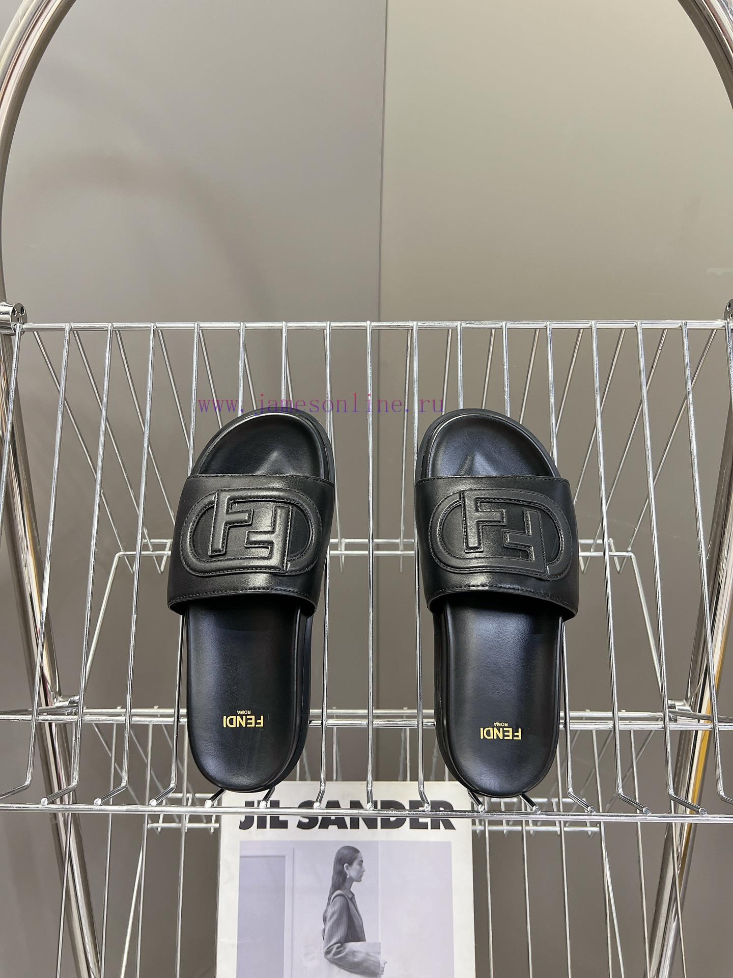 Top Of The Line Original FENDI Flat Slippers With Brown Original Cowhide On The Upper And F Fam s7zrmhsg - Image 7