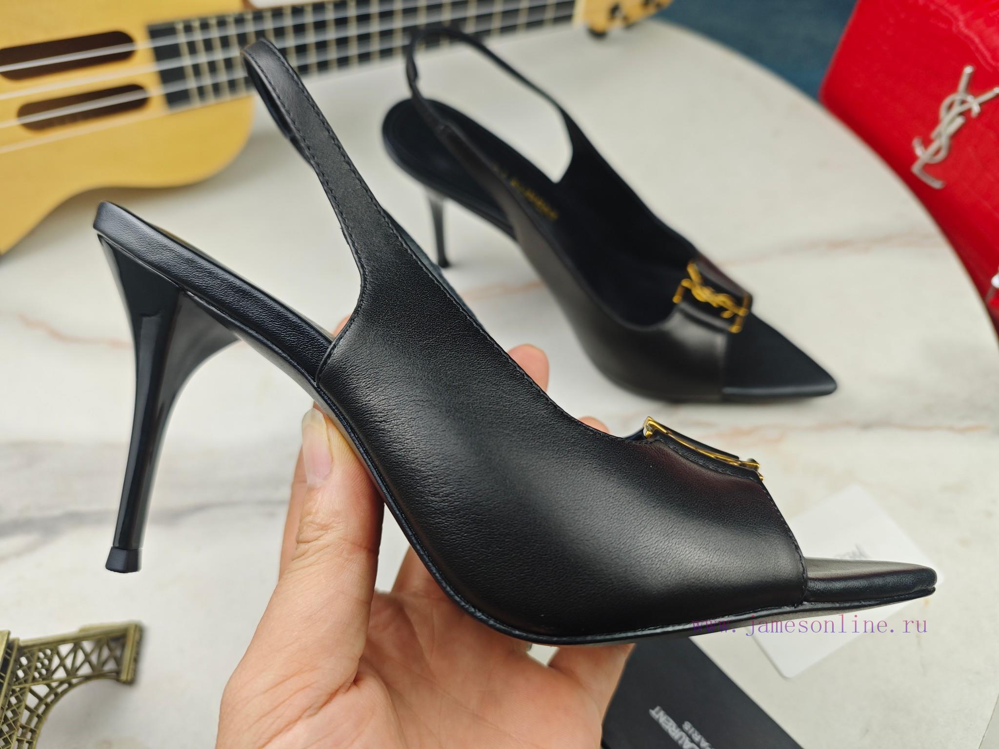 Saint Laurent Fine Heeled YSL Sandals For Early Autumn 2024 Synchronized YSL Decoration Classic a10dmx28
