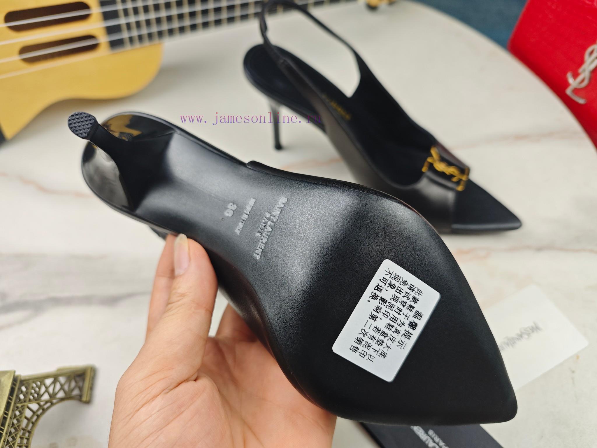 Saint Laurent Fine Heeled YSL Sandals For Early Autumn 2024 Synchronized YSL Decoration Classic a10dmx28 - Image 9