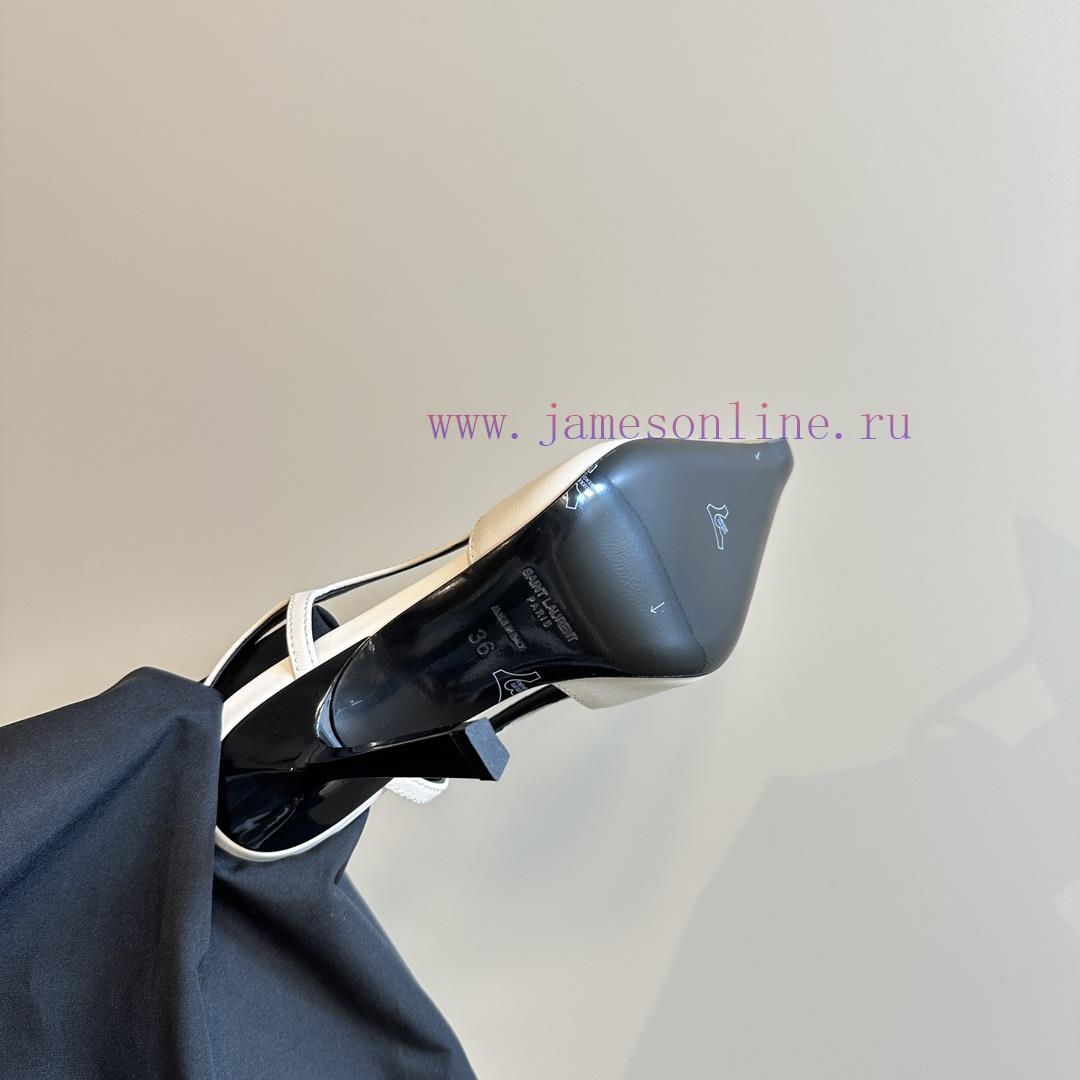 YSL Saint LaurentSS2024 Summer New Product Metal Head Elegant And Atmospheric High Heel Sandals 425ljkv3 - Image 10