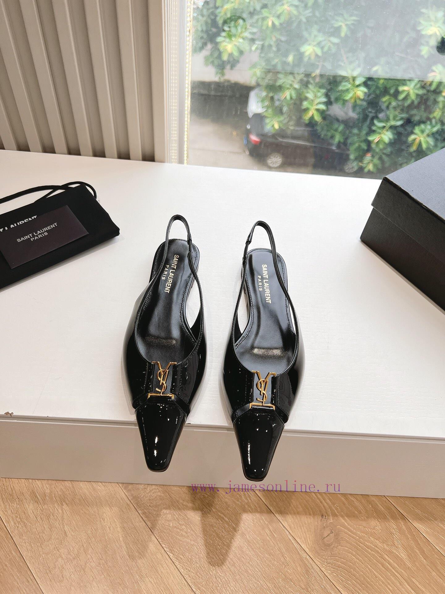YSL Saint Laurent SAINT LAURENT 2024 Pointed Flat SandalsWho Loves These Retro Animal Patterned hveiu5xh - Image 2