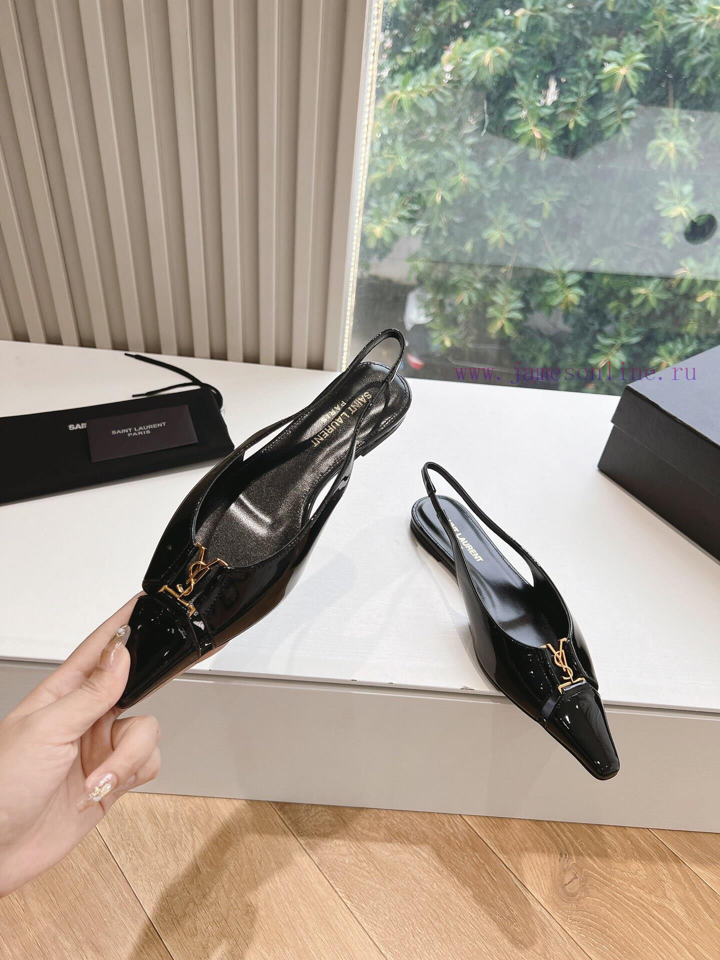 YSL Saint Laurent SAINT LAURENT 2024 Pointed Flat SandalsWho Loves These Retro Animal Patterned hveiu5xh - Image 5