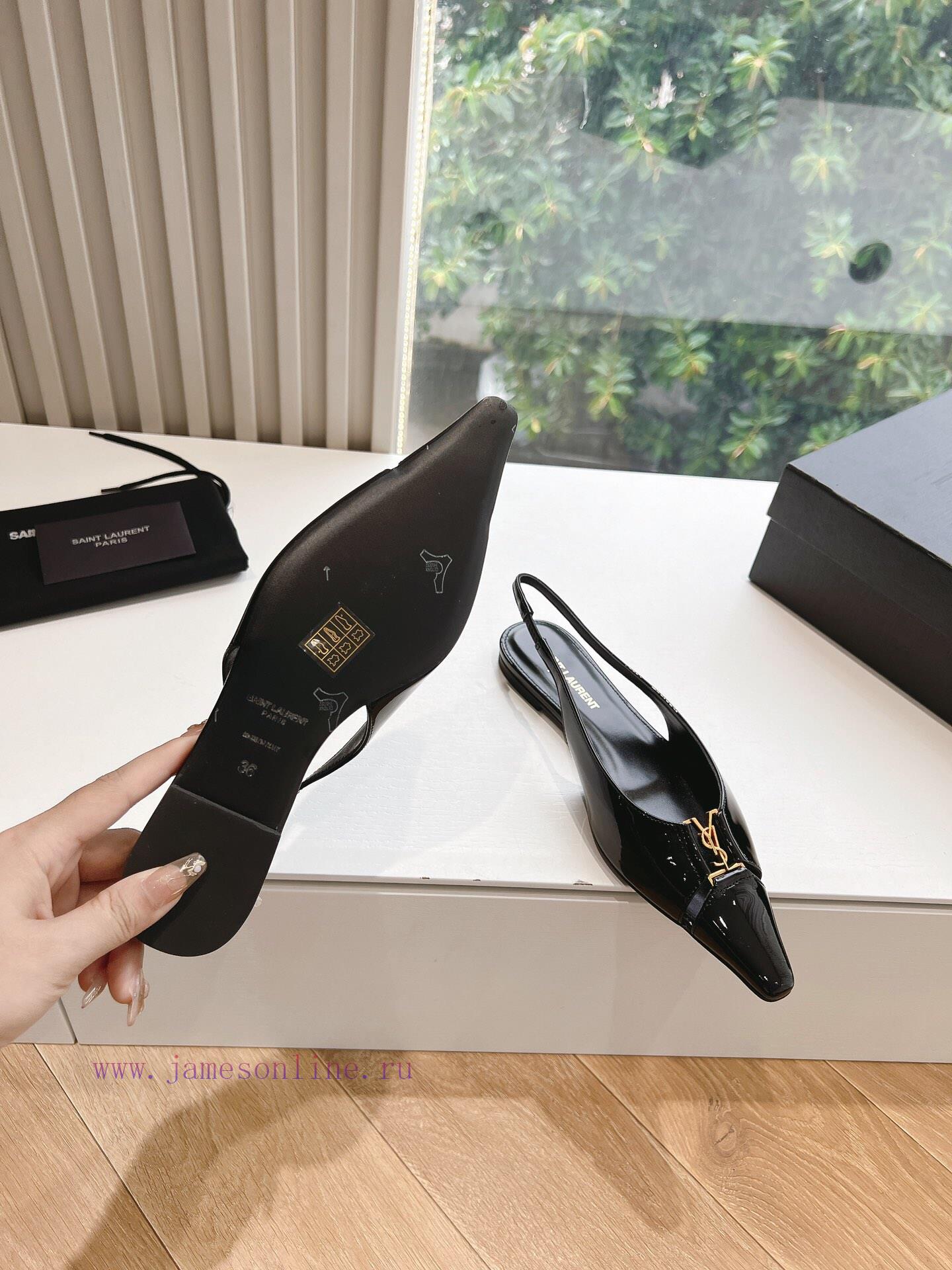 YSL Saint Laurent SAINT LAURENT 2024 Pointed Flat SandalsWho Loves These Retro Animal Patterned hveiu5xh - Image 6