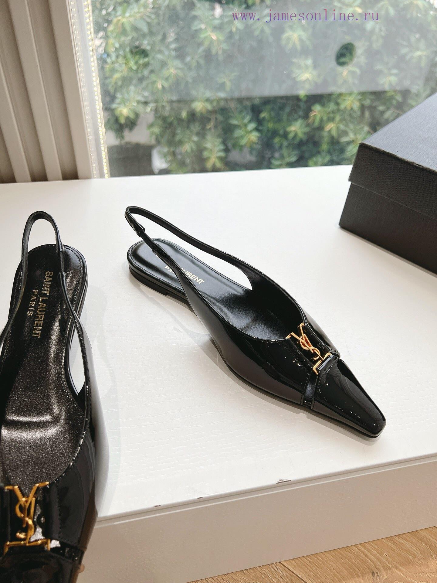 YSL Saint Laurent SAINT LAURENT 2024 Pointed Flat SandalsWho Loves These Retro Animal Patterned hveiu5xh - Image 7