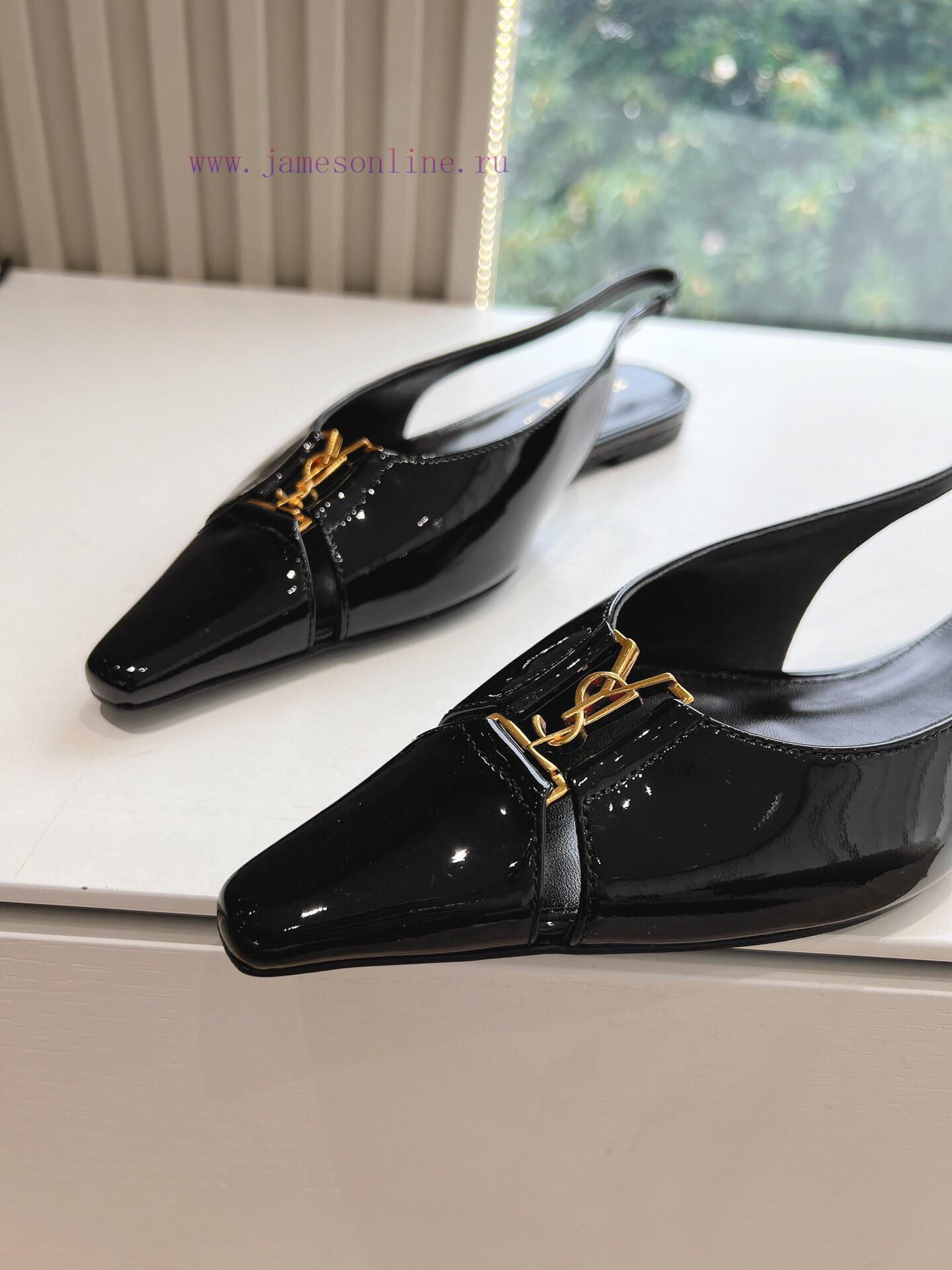YSL Saint Laurent SAINT LAURENT 2024 Pointed Flat SandalsWho Loves These Retro Animal Patterned hveiu5xh - Image 9