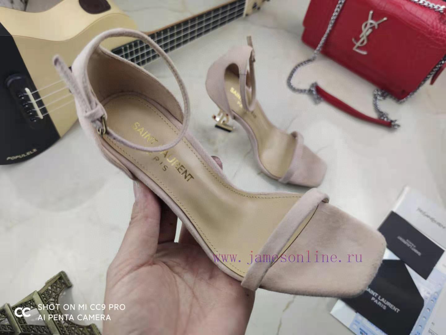 Classic Style Of RiceSAINT LAURENT YSL Letter Metal Buckle Baked Paint YSL Letter And High-heel ruvppatg - Image 3
