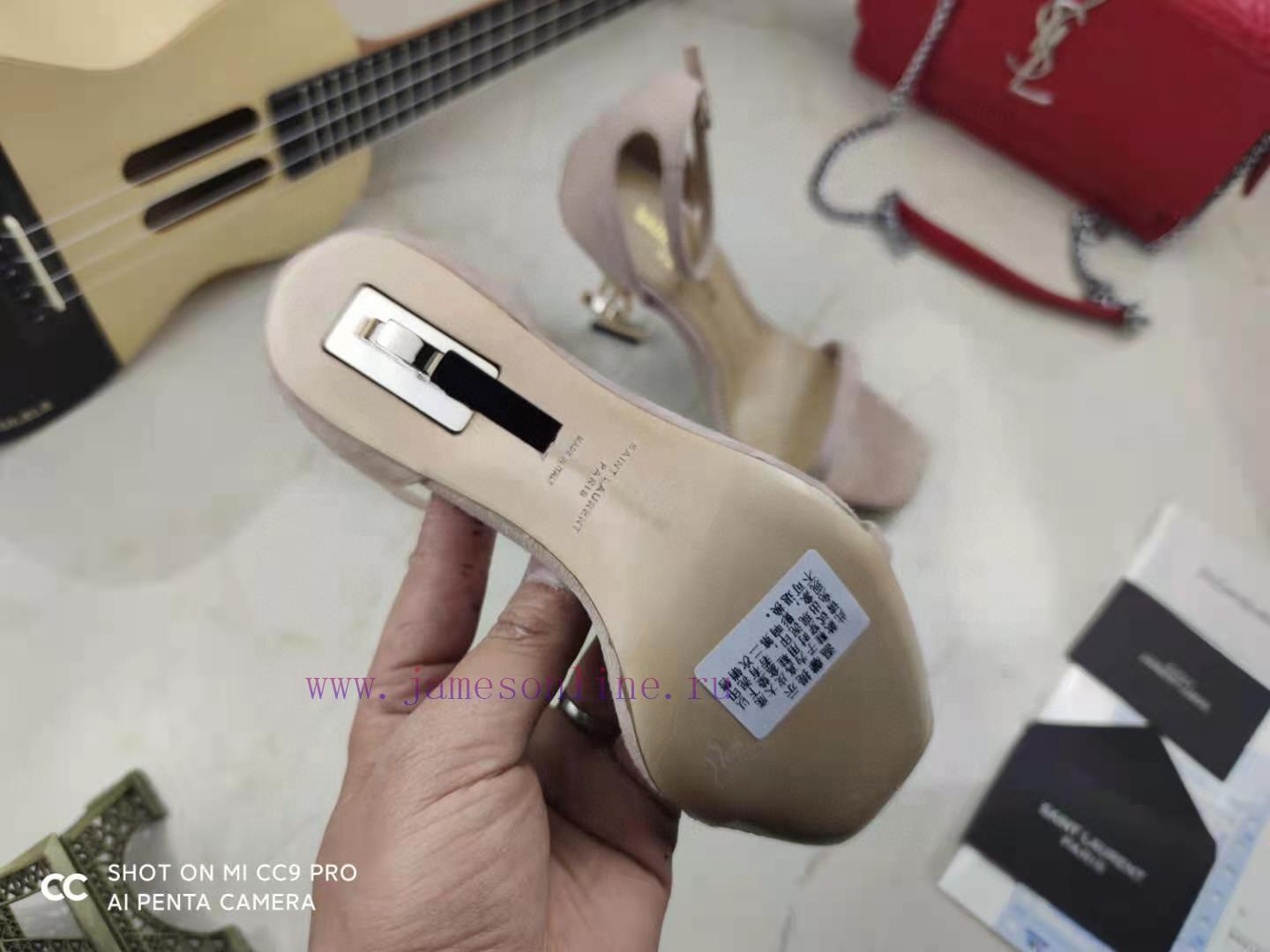 Classic Style Of RiceSAINT LAURENT YSL Letter Metal Buckle Baked Paint YSL Letter And High-heel ruvppatg - Image 4