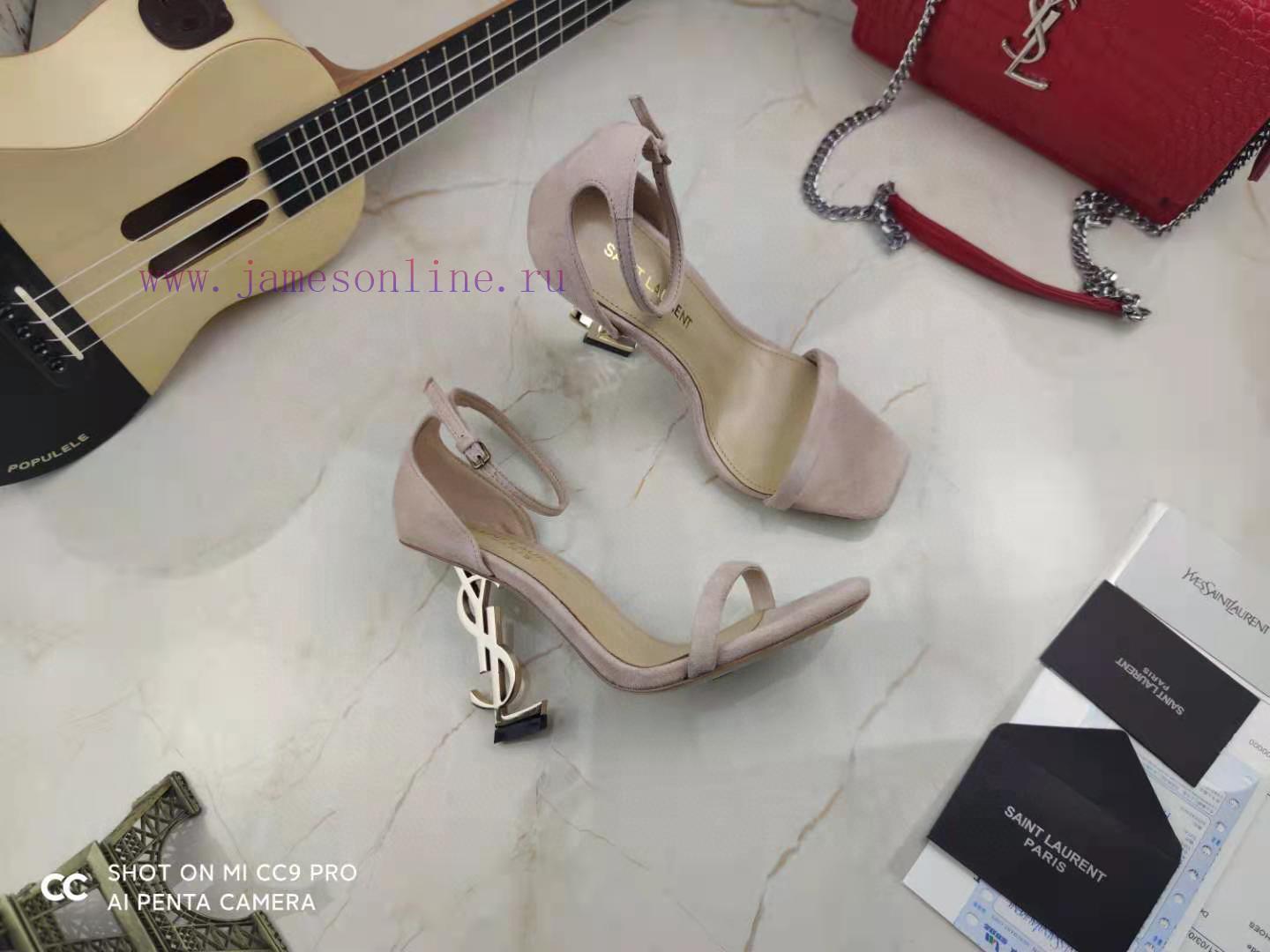 Classic Style Of RiceSAINT LAURENT YSL Letter Metal Buckle Baked Paint YSL Letter And High-heel ruvppatg - Image 6