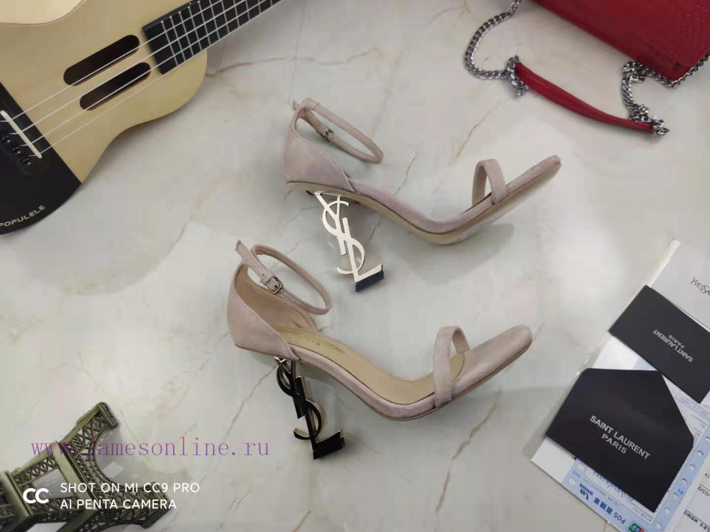 Classic Style Of RiceSAINT LAURENT YSL Letter Metal Buckle Baked Paint YSL Letter And High-heel ruvppatg - Image 8