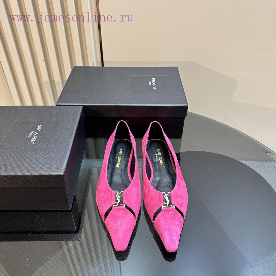 Top Quality Saint Laurent/Saint Laurent Lee Metal Buckle Single ShoesYSL Sister's Beautiful And nd9vphq2 - Image 3