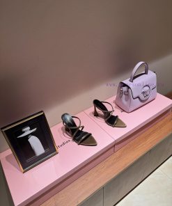 Saint LaurentYSL Saint Laurent Hot Diamond Cross Belt Ultra High Heel Fashion Sandals24ss Rhine pu2p7zvh