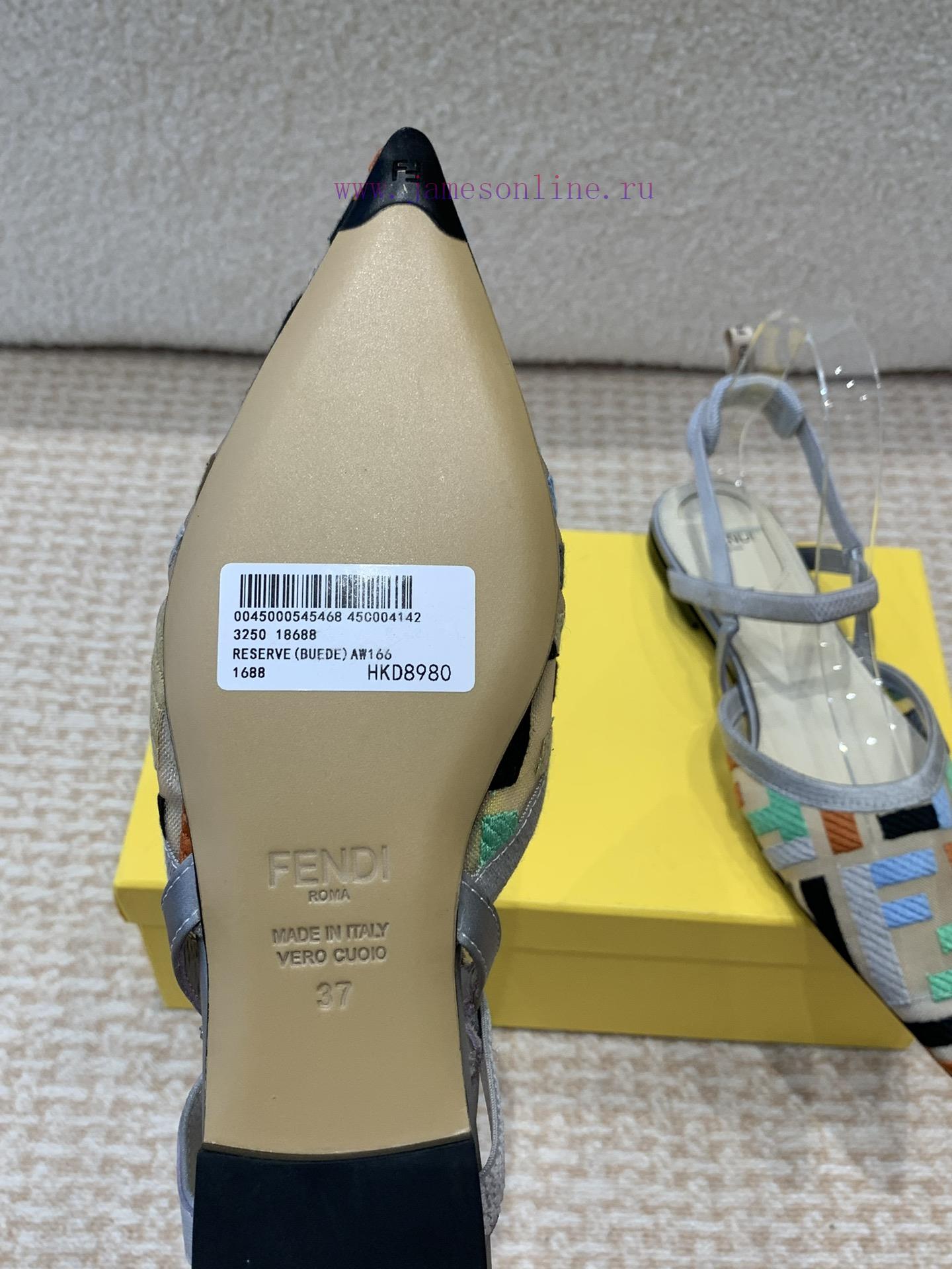 Fendi 24ss Fendi Series Double FF Pointed High-heeled SandalsA Must-have FF Trailer Every Year. j2mdx1oj - Image 10