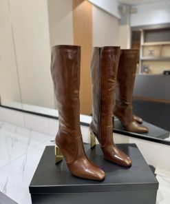 Saint Laurent Saint LaurentAutumn And Winter Hot Boots Side Zipper Simple And Fashionable Boots 665kj9zb