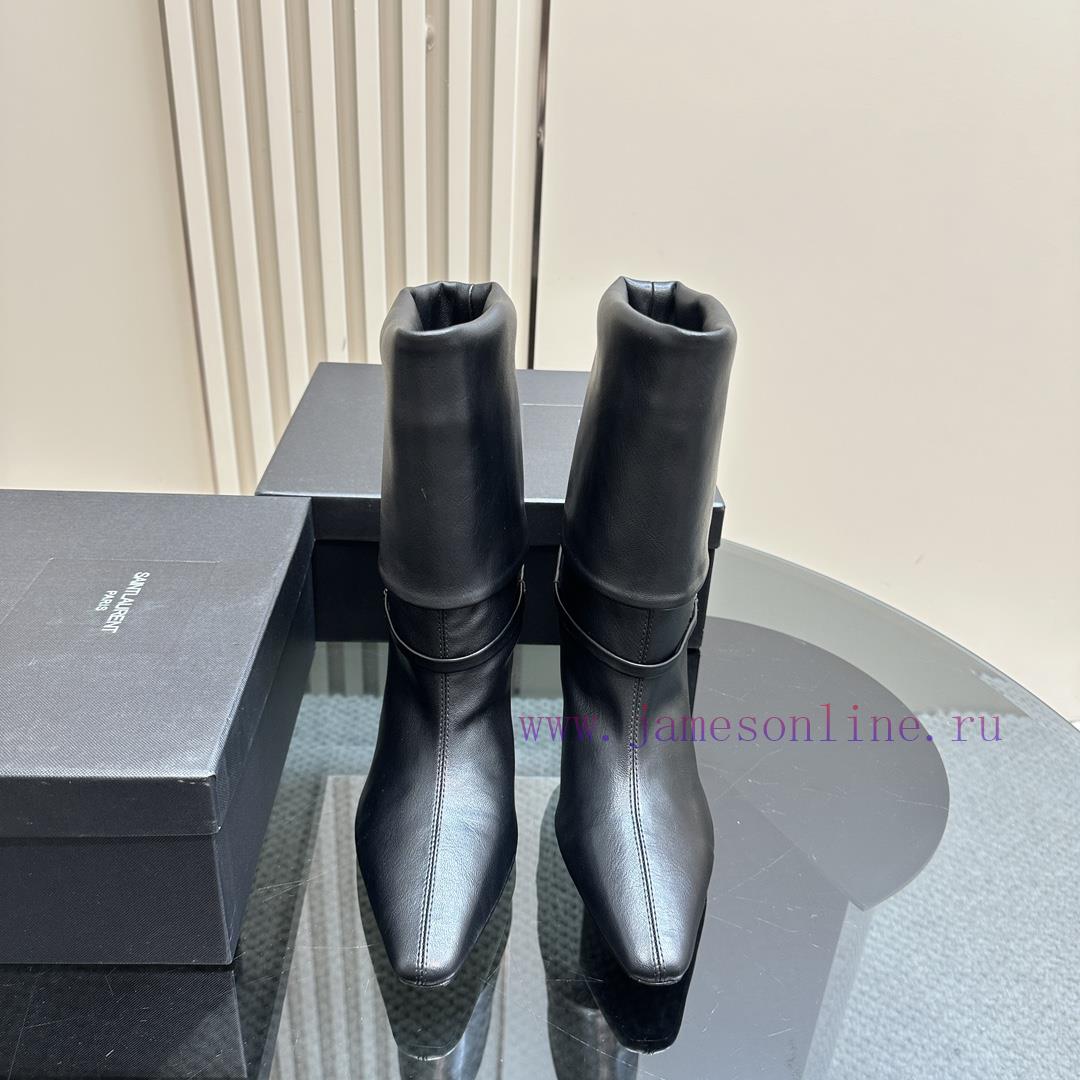 Saint Lauren YSL Saint LaurentSide Zipper Short Boot VersionThe Latest Autumn And Winter 2024 V mympt0zn - Image 3