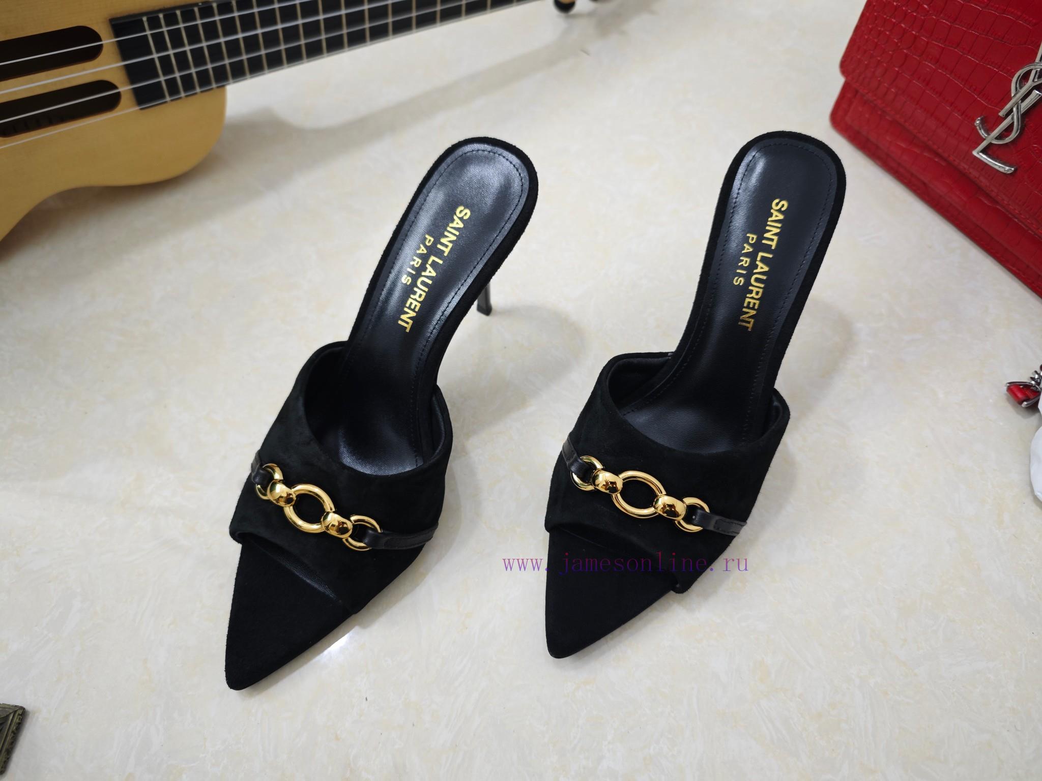 Saint Laurent Fine Heeled YSL Sandals In Early Spring 2025 Synchronized YSL Decoration Classic 9tjpv79z - Image 3