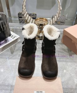 Mouri Miumiu 2024 Autumn/Winter New Product Limited Edition Lock Mouth Short Boots Explosive Bo 1wt4sj39