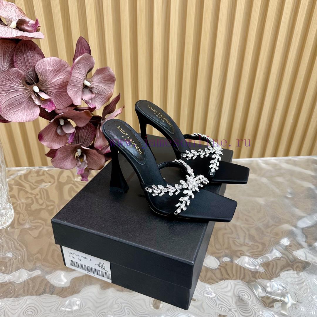 2024 New Saint Laurent YSL Diamond Decorative Square Head SandalsSexy And Stunning Collection L 6b3dooil
