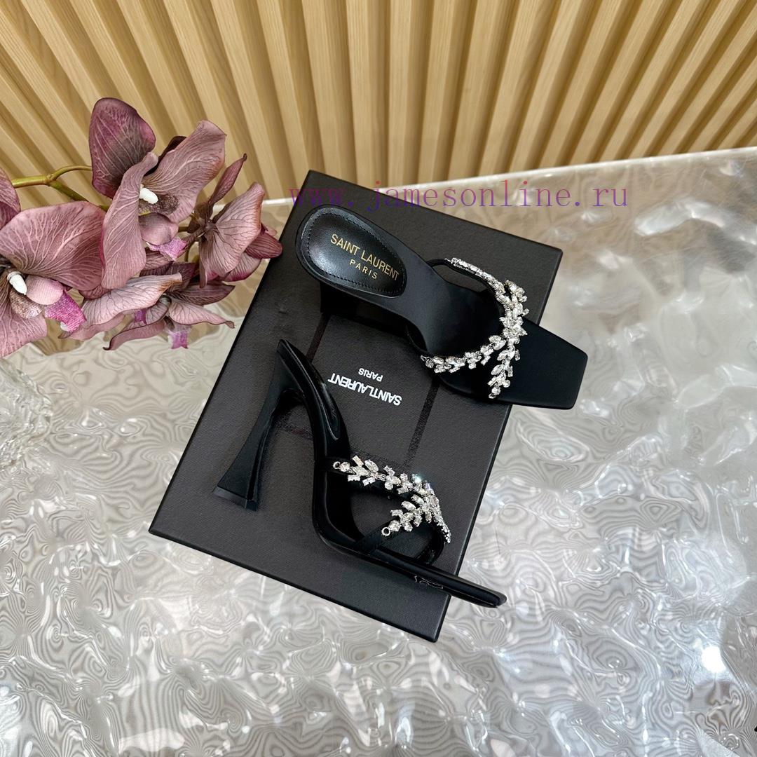 2024 New Saint Laurent YSL Diamond Decorative Square Head SandalsSexy And Stunning Collection L 6b3dooil - Image 3
