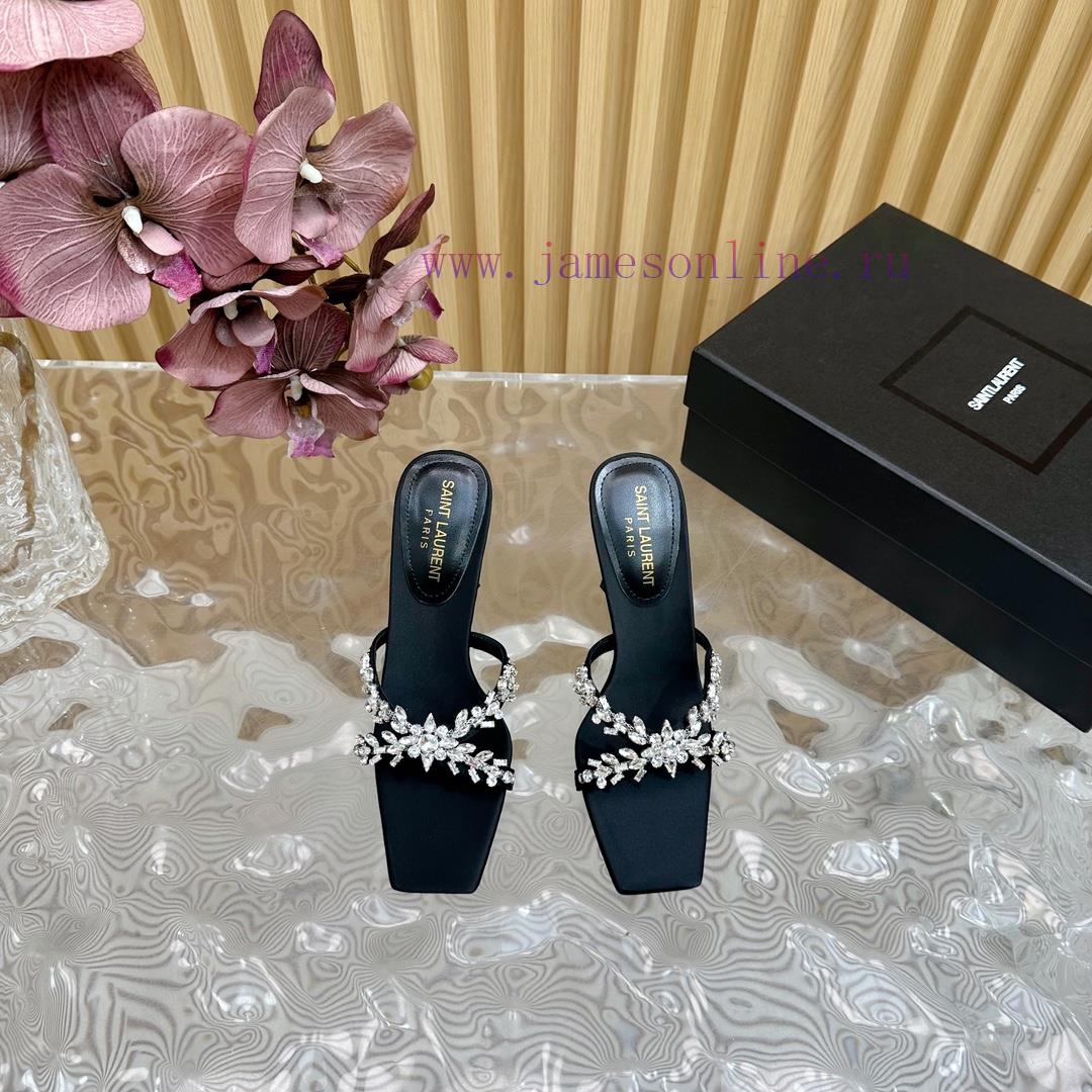 2024 New Saint Laurent YSL Diamond Decorative Square Head SandalsSexy And Stunning Collection L 6b3dooil - Image 4