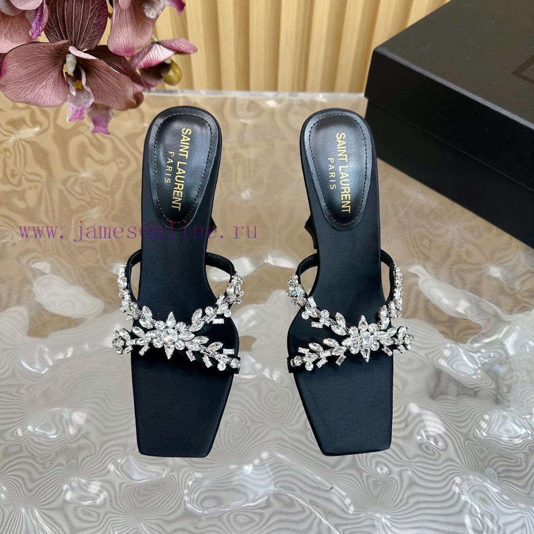 2024 New Saint Laurent YSL Diamond Decorative Square Head SandalsSexy And Stunning Collection L 6b3dooil - Image 5