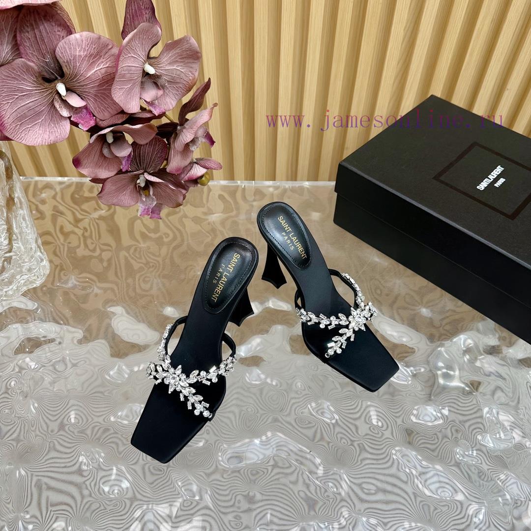 2024 New Saint Laurent YSL Diamond Decorative Square Head SandalsSexy And Stunning Collection L 6b3dooil - Image 6