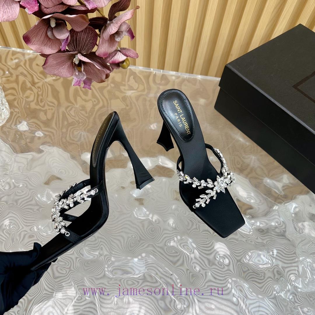 2024 New Saint Laurent YSL Diamond Decorative Square Head SandalsSexy And Stunning Collection L 6b3dooil - Image 7