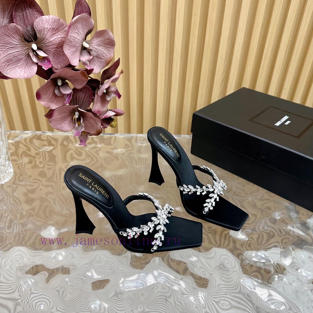 2024 New Saint Laurent YSL Diamond Decorative Square Head SandalsSexy And Stunning Collection L 6b3dooil - Image 8
