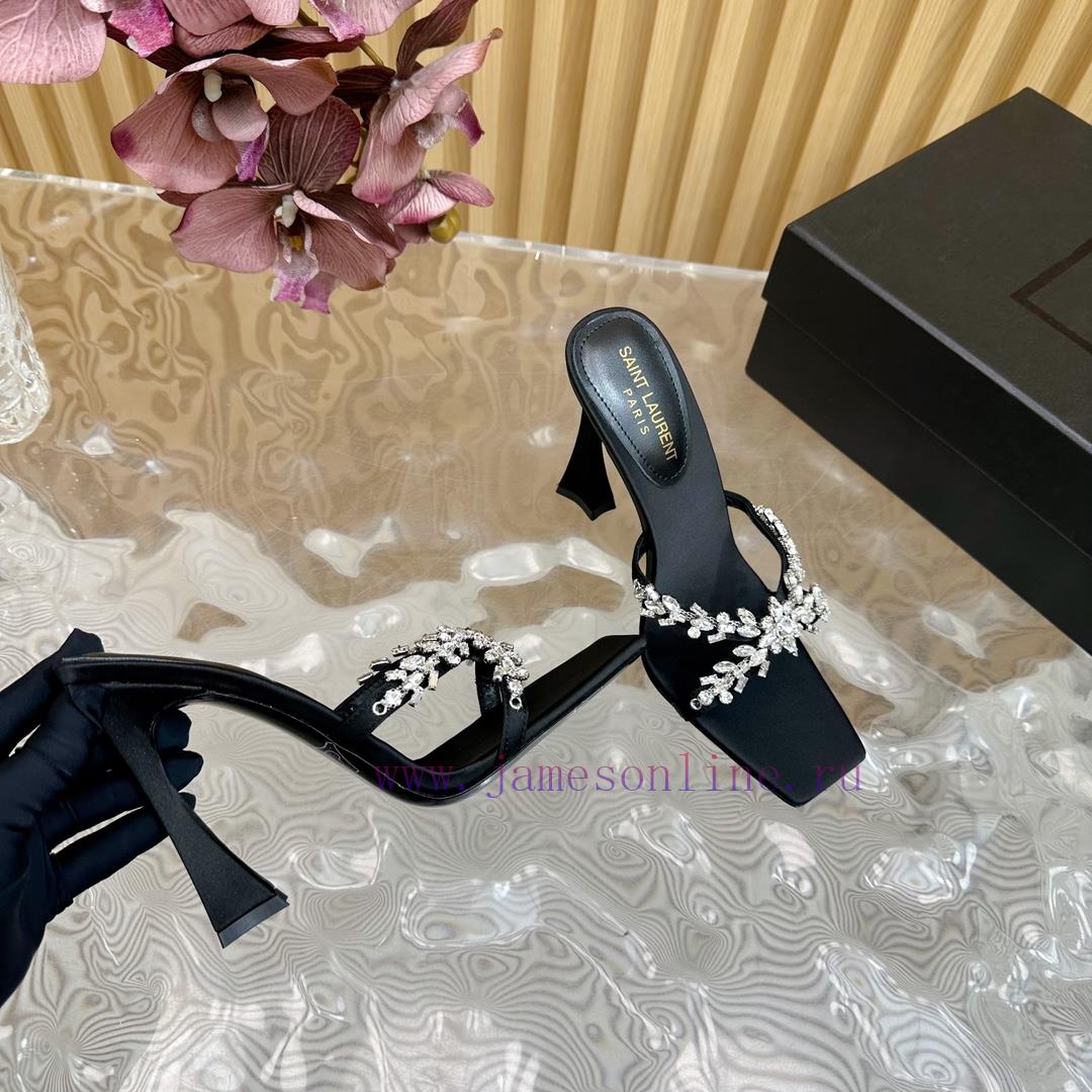 2024 New Saint Laurent YSL Diamond Decorative Square Head SandalsSexy And Stunning Collection L 6b3dooil - Image 9