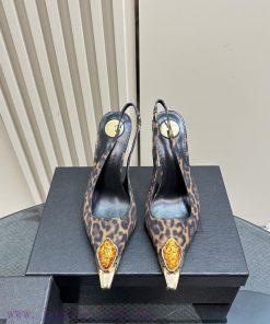 YSL Saint LaurentSS New Product Metal Head Big Gemstone Elegant And Atmospheric High HeelsAll K ybenvnfw