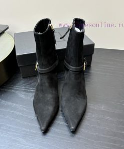 Saint Lauren YSL Saint LaurentSide Zipper Short Boot VersionThe Latest Autumn And Winter 2024 V i5y0h37q