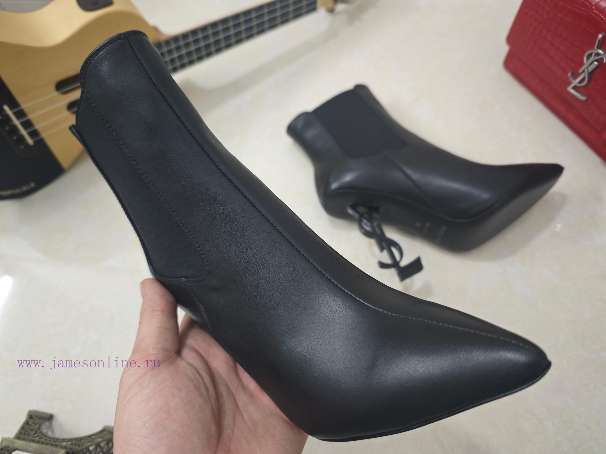 Saint Laurent High-heeled YSL Boots With 2024 Early Autumn Synchronization YSL Decoration Class 12pntvj4