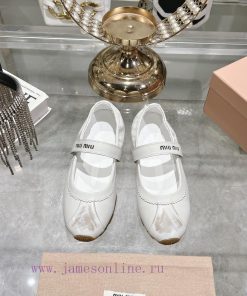 Leather 330 New 25 Year Miu Miu Velcro Elastic Ballet Shoes Mary Jane Single ShoesThis Velcro B qkdp35lu