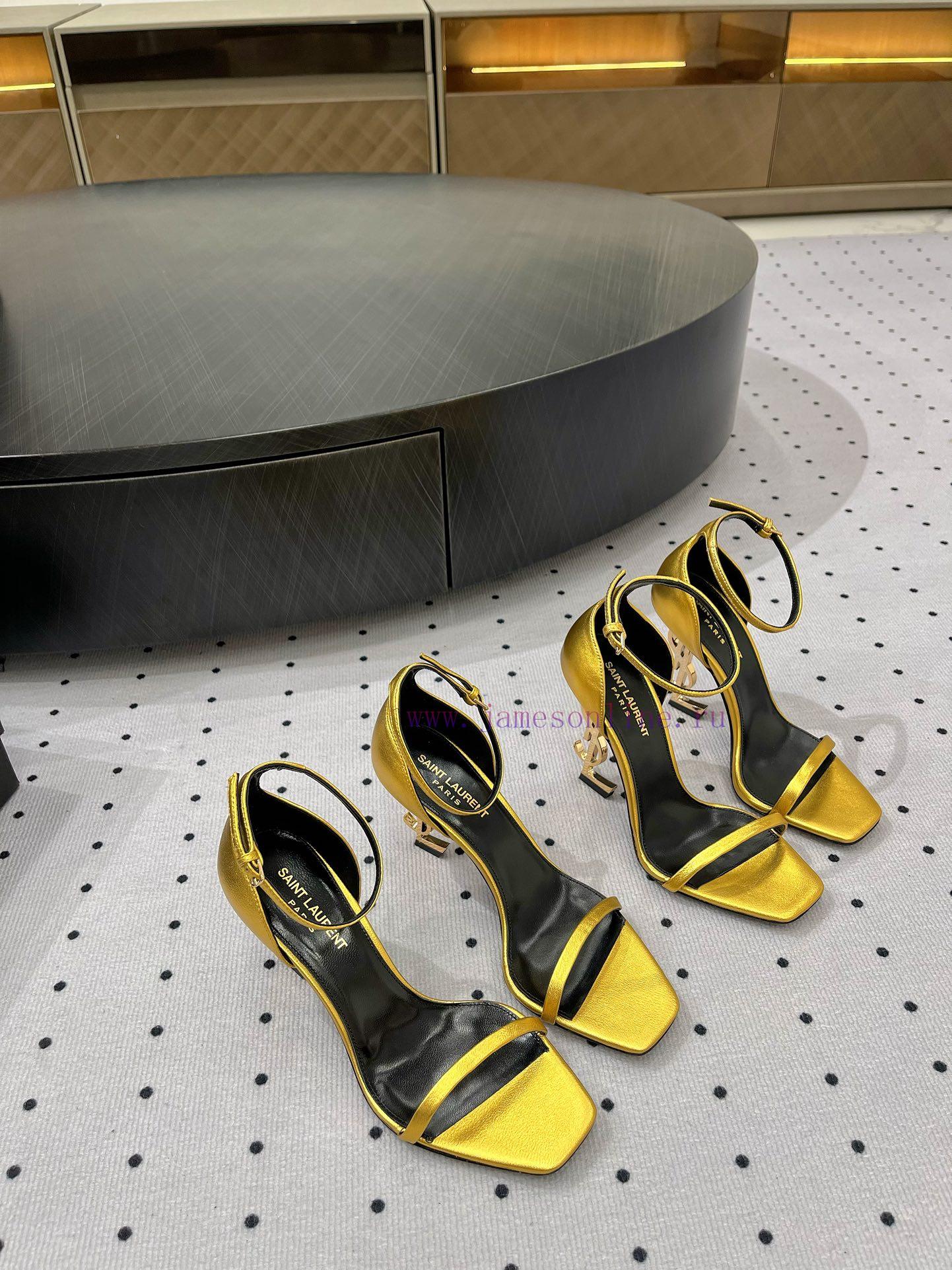 𝑺𝒂𝒊𝒏𝒕𝑳𝒂𝒖𝒓𝒆𝒏𝒕 Black Gold High Heels Which Girl Doesn't Love Them They Really Decorate Her Leg Sh ag166lmj - Image 2
