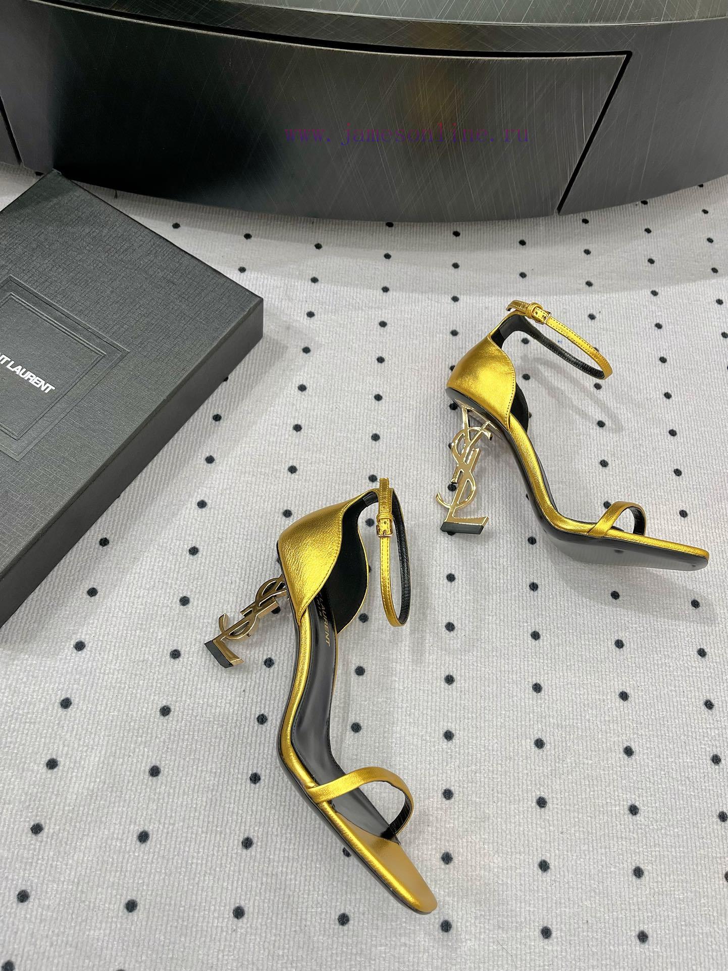𝑺𝒂𝒊𝒏𝒕𝑳𝒂𝒖𝒓𝒆𝒏𝒕 Black Gold High Heels Which Girl Doesn't Love Them They Really Decorate Her Leg Sh ag166lmj - Image 3